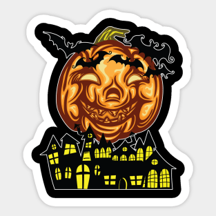 Big Pumpkin Head for Halloween Sticker